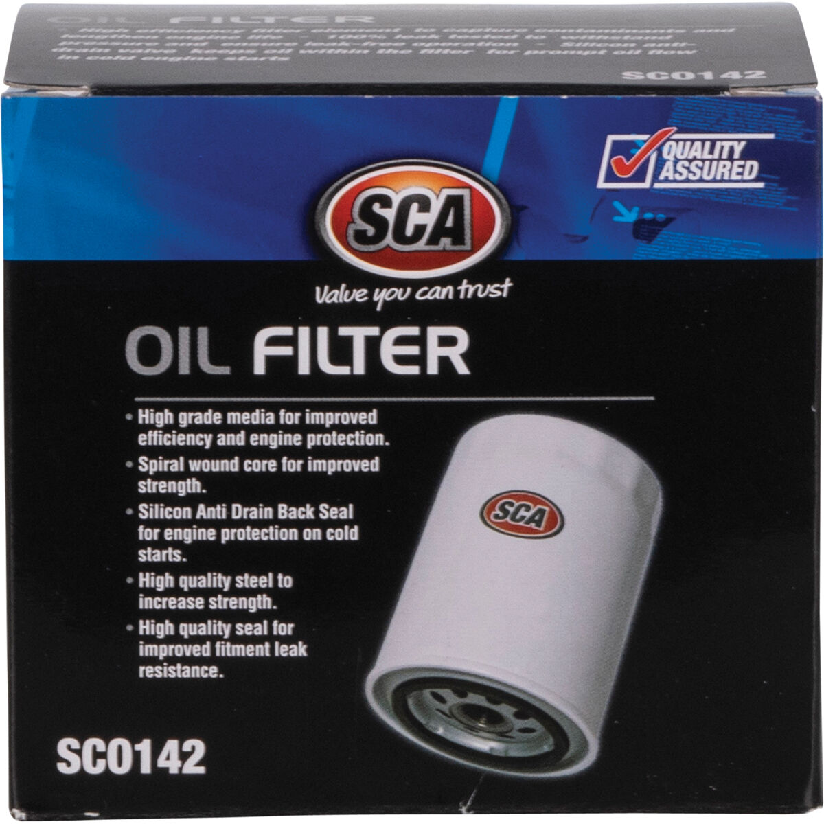SCA Oil Filter SCO142 (Interchangeable with Z142A), , scaau_hi-res