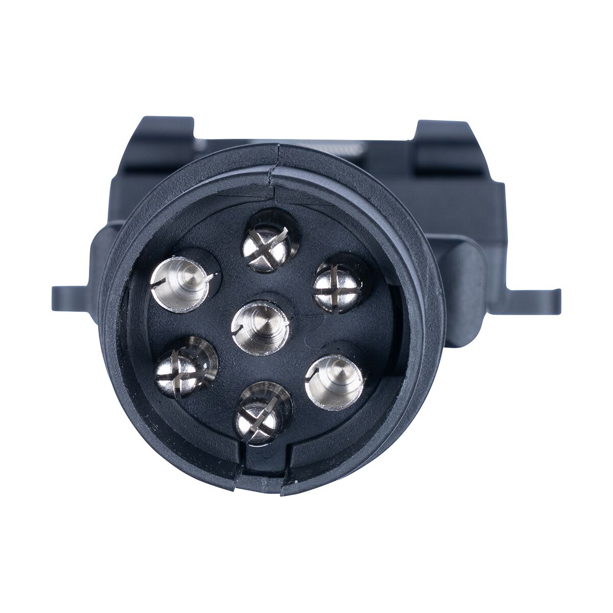 Trailer Adaptor - 7 Pin Flat Socket to 7 Pin Large Round Plug, , scaau_hi-res