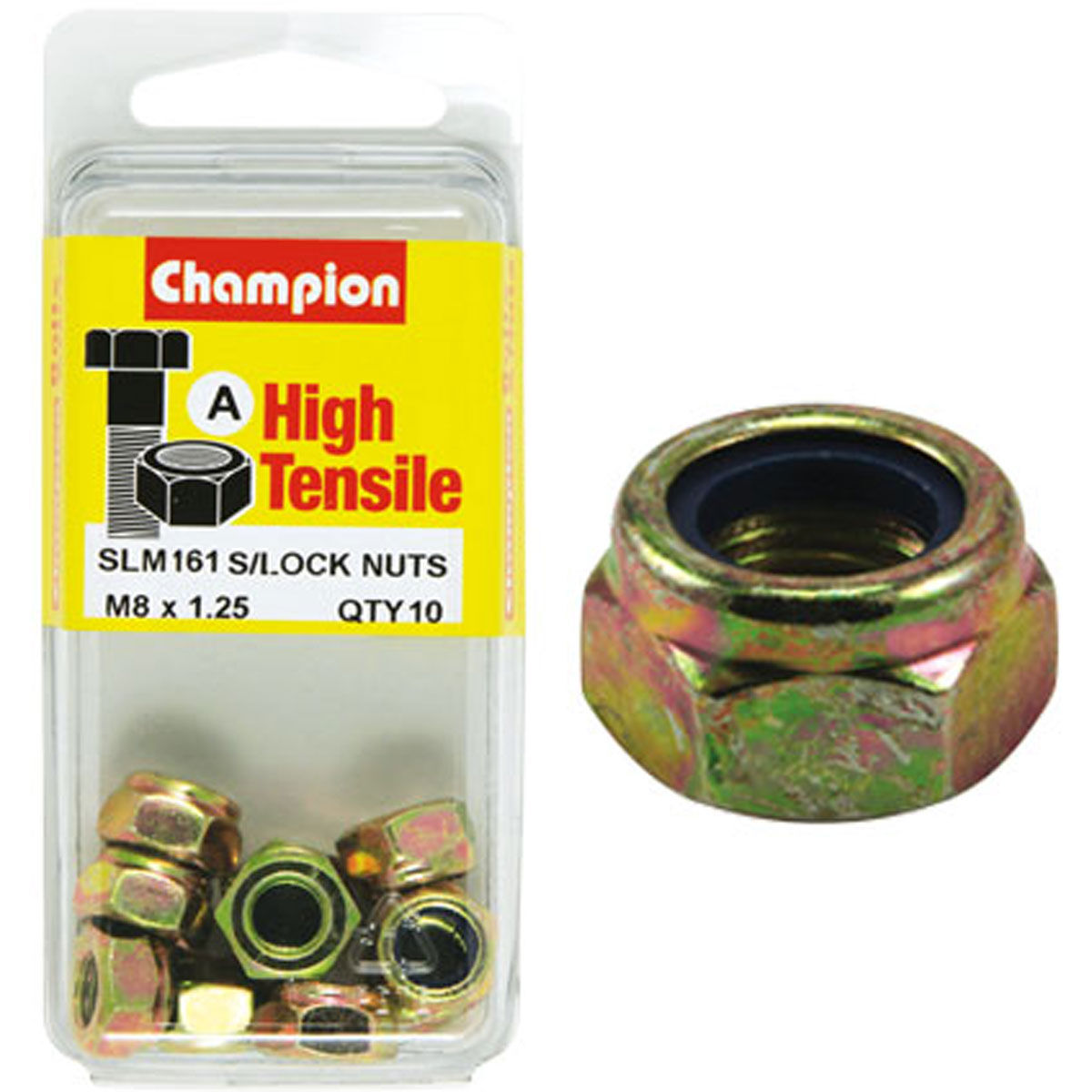 Champion High Tensile Nyloc Nuts SLM161, M8x1.25,, , scaau_hi-res