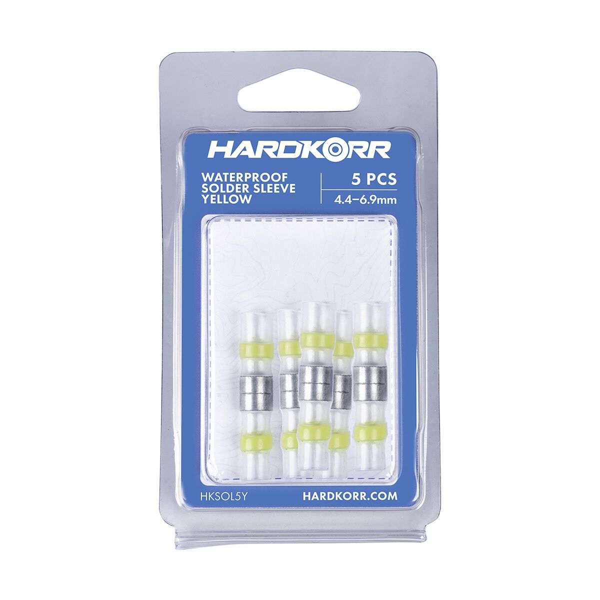 Hardkorr Solder Sleeve Kit - 4.4-6.9mm, Yellow, 5 Pack, , scaau_hi-res