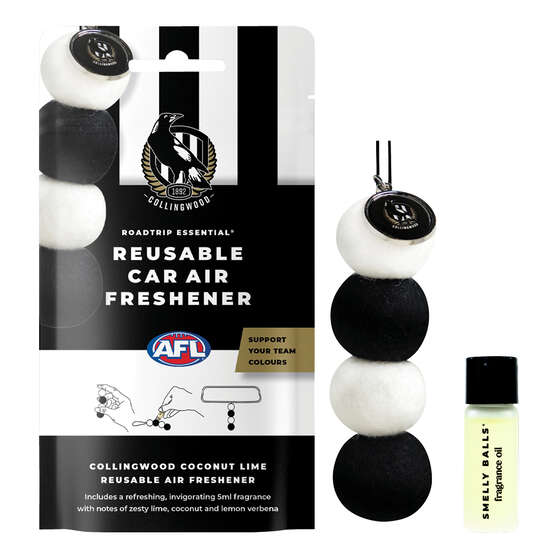 Roadtrip Essential Air Freshener Set Collingwood Magpies Coconut Lime 5ml, , scaau_hi-res