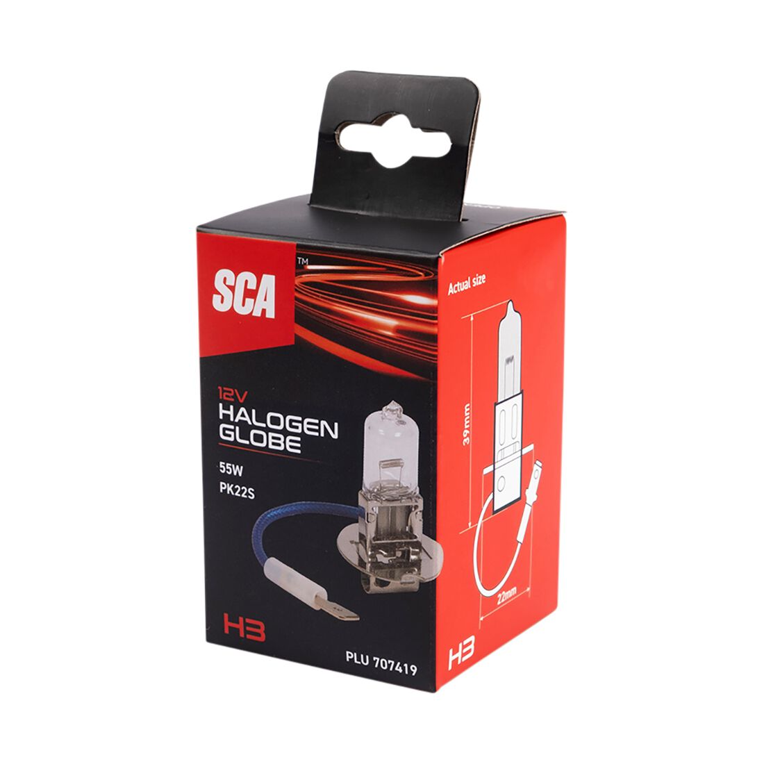 SCA Headlight Globe - H3 12V 55W, , scaau_hi-res