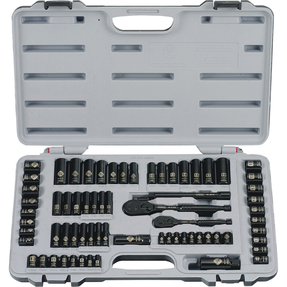 Stanley Socket Set 1/4" & 3/8" Drive Metric/SAE 69 Piece Supercheap Auto