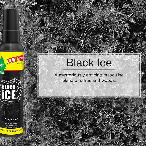 Little Trees Spray Air Freshener Black Ice 103ml, , scaau_hi-res