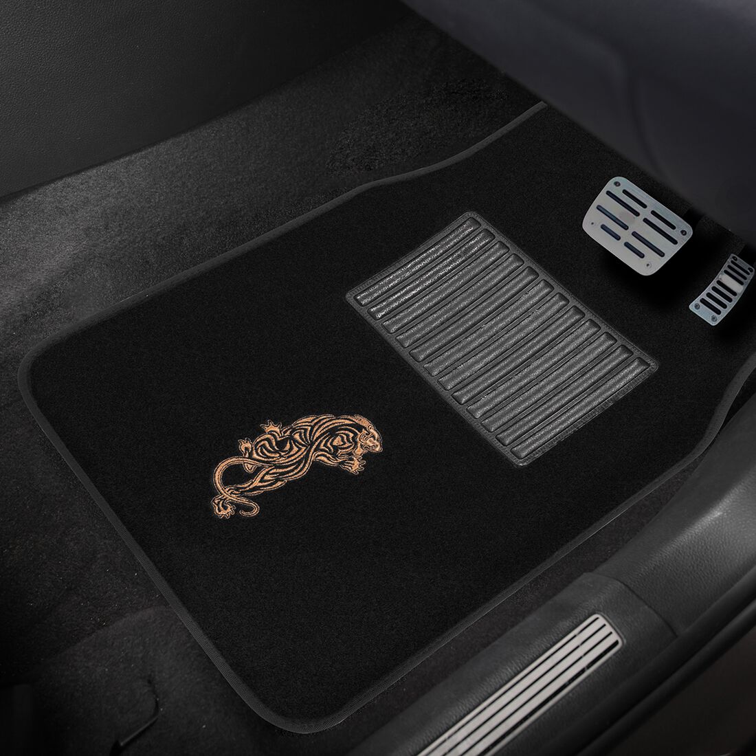 SCA Tiger Carpet Floor Mats Bronze/Black, , scaau_hi-res