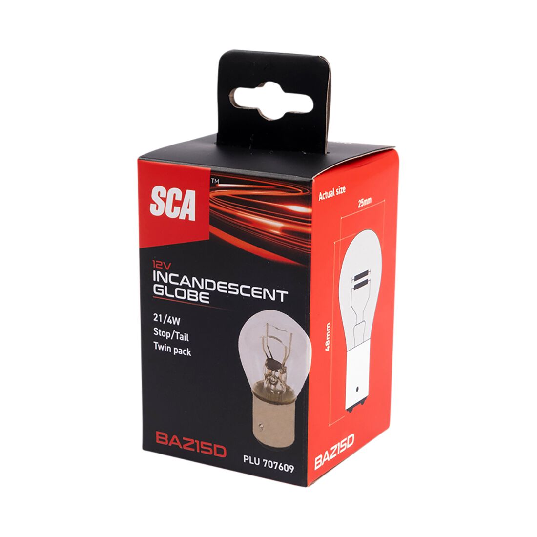 SCA Incandescent Globe - P21 12V 21/4W - 2 Pack, , scaau_hi-res