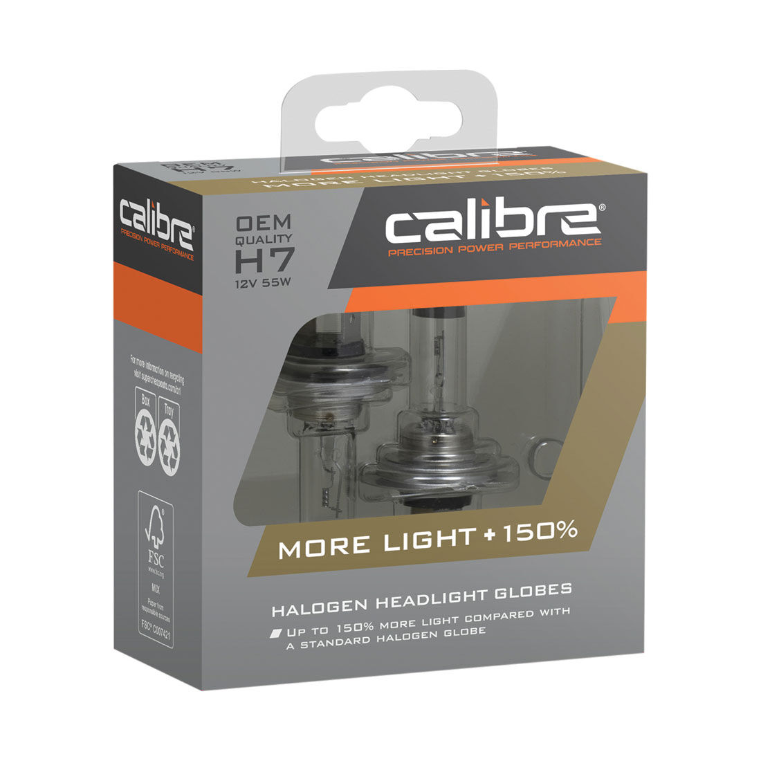 Calibre Plus 150 Headlight Globes H7 12V 55W CA150H7