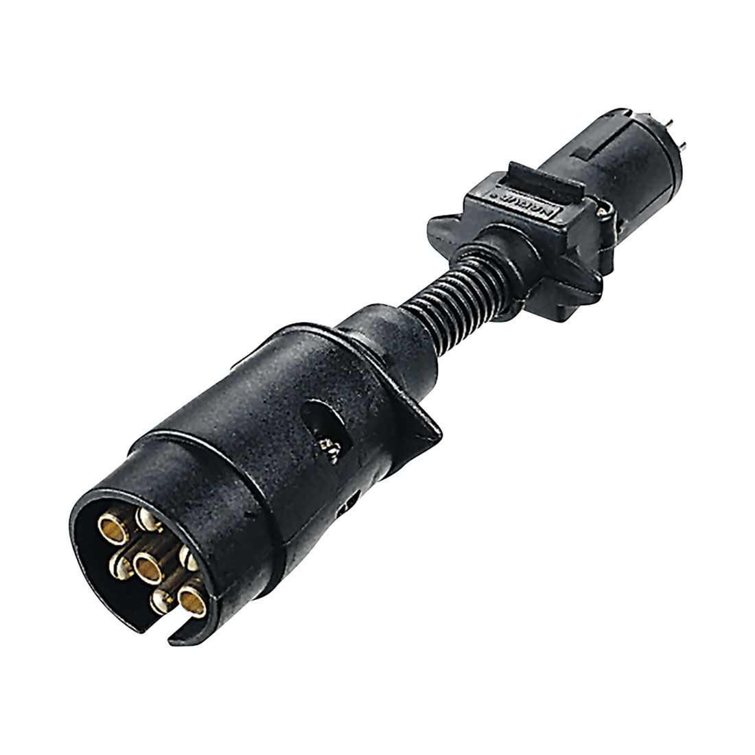 Narva 7 Pin Large Round Socket To 7 Pin Small Round Trailer Plug, , scaau_hi-res