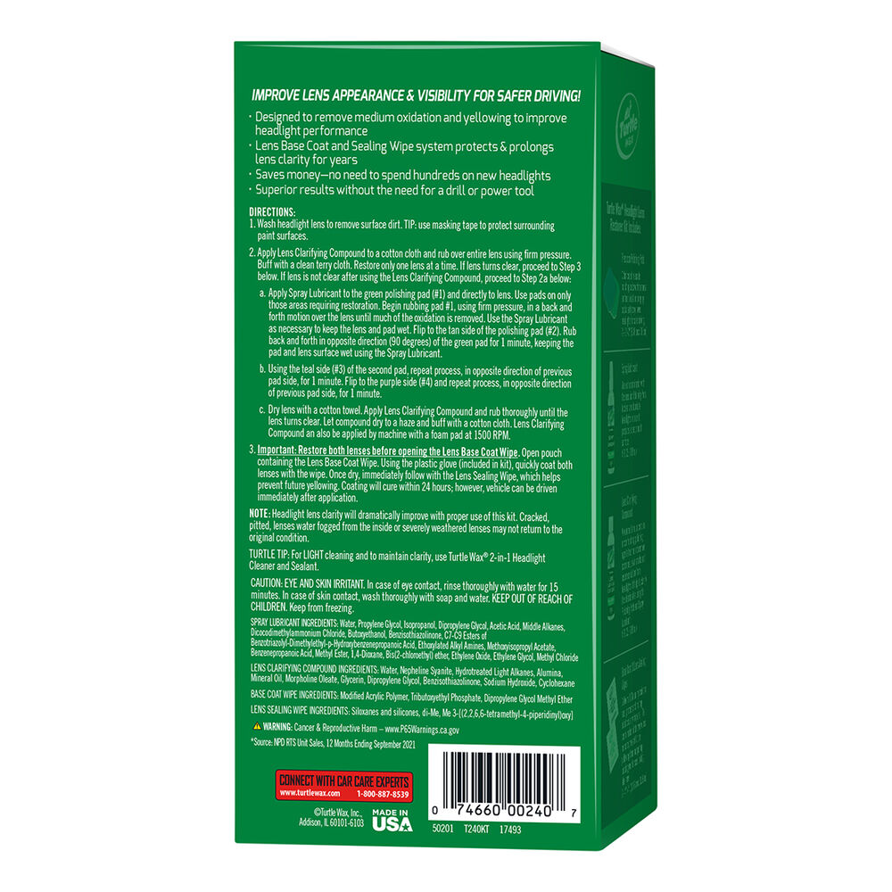 Turtle Wax Headlight Restorer Kit Supercheap Auto