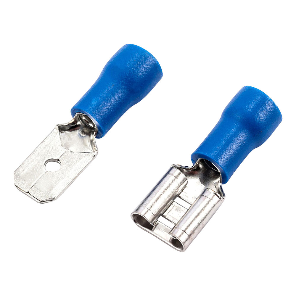 SCA Electrical Terminals Male & Female Blade, 6.3mm Blue, 30 Pack Supercheap Auto