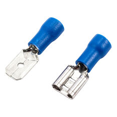 SCA Electrical Terminals - Male & Female Blade, 6.3mm Blue, 30 Pack, , scaau_hi-res