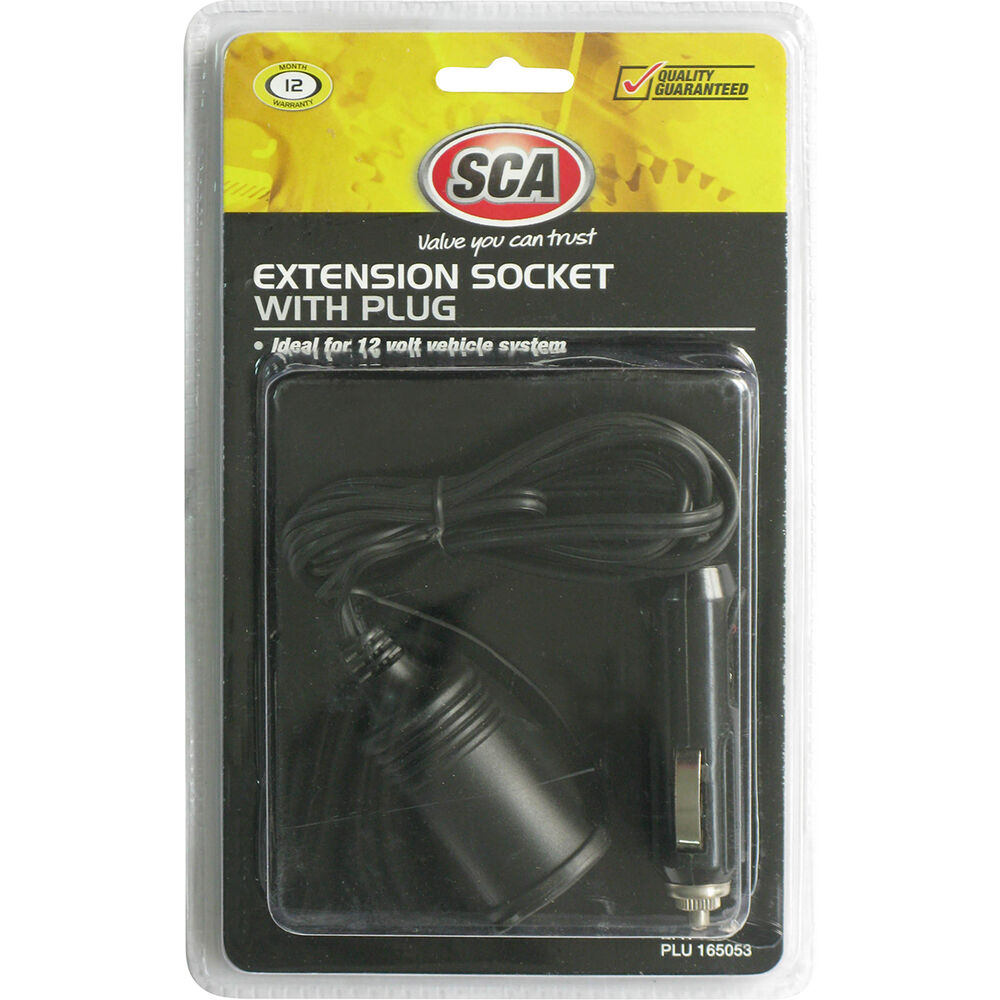 12V SCA Extension Socket With Plug, 1m Lead Supercheap Auto