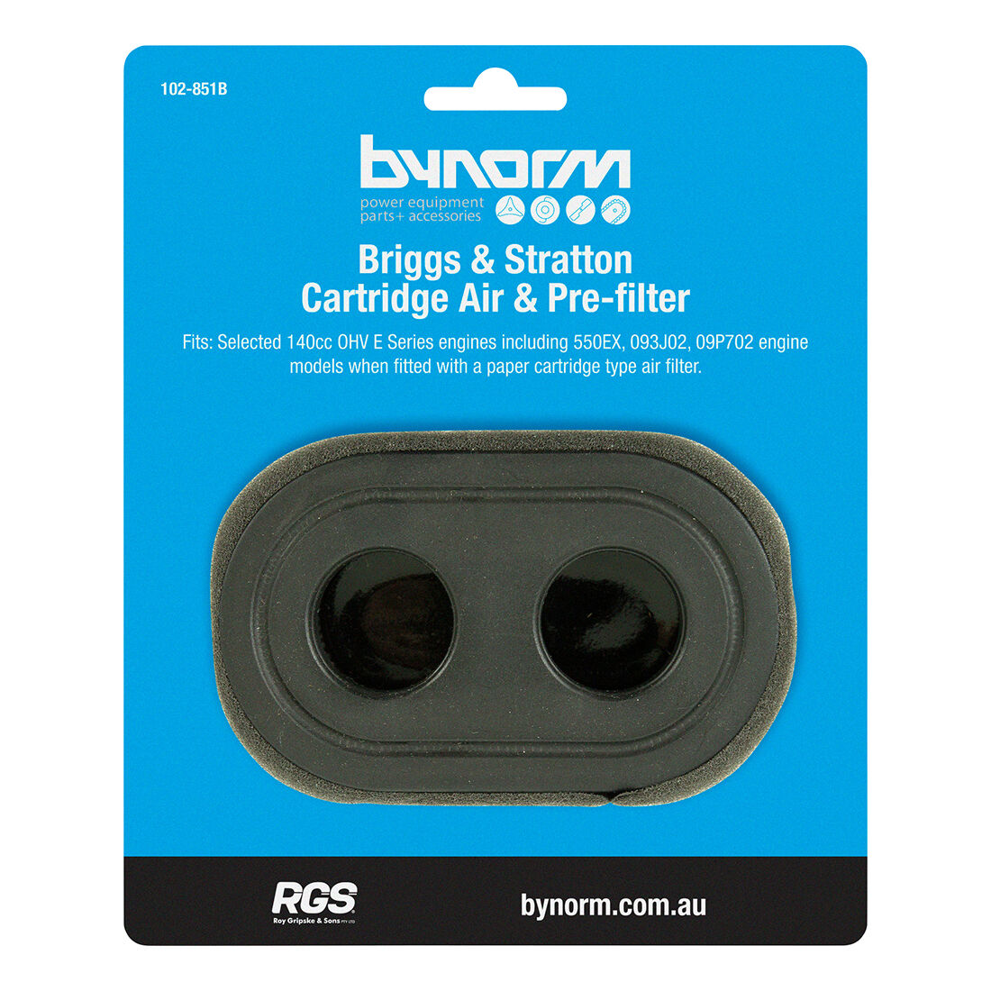 Bynorm Lawnmower Air Filter Suits Briggs and Stratton 550EX Supercheap Auto