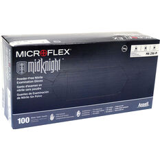 MICROFLEX Midknight Black PF Nitrile Gloves 100 pack Medium, , scaau_hi-res