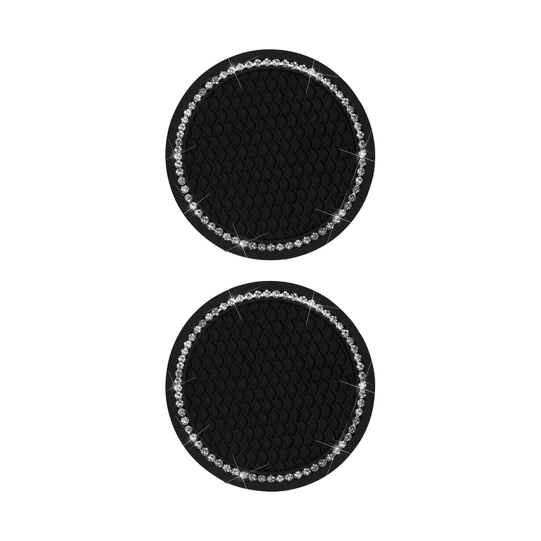 Cabin Crew Drink Coasters Black/Bling 2Pk, , scaau_hi-res