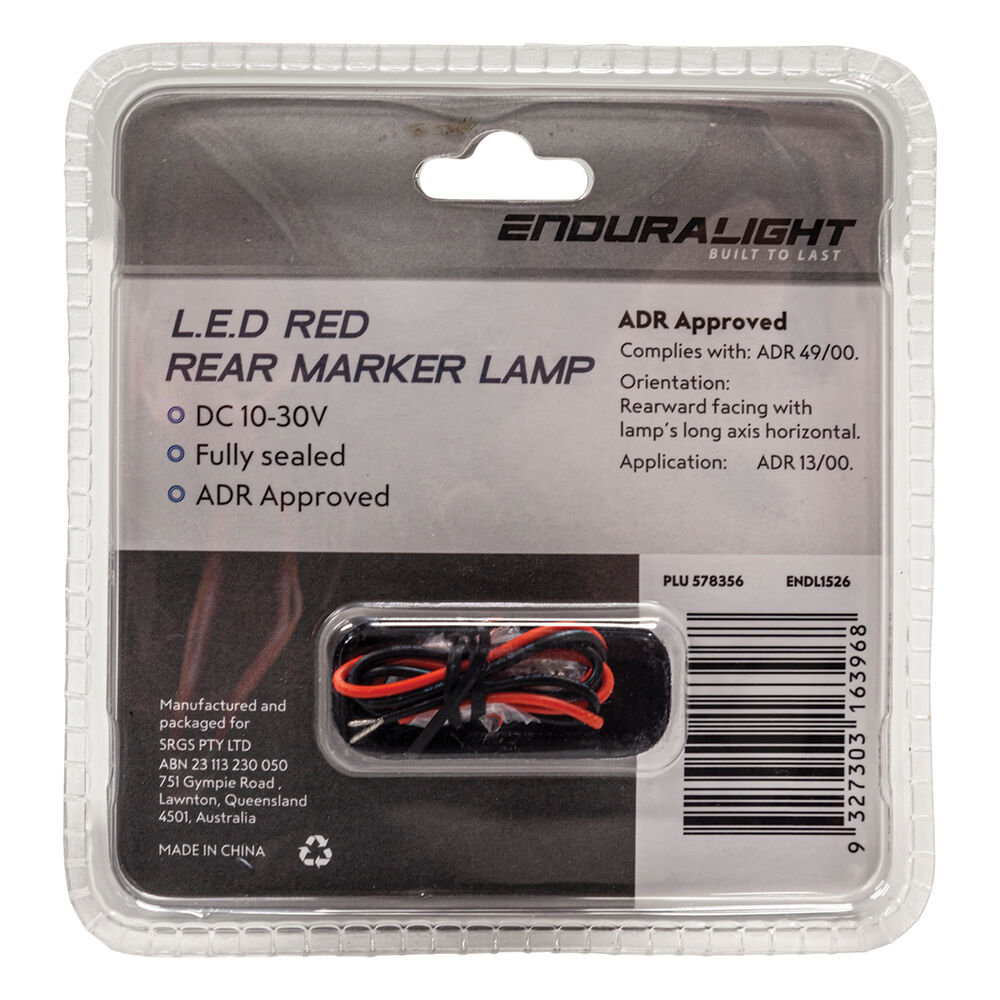 Enduralight Red LED Side Marker Lamp Supercheap Auto