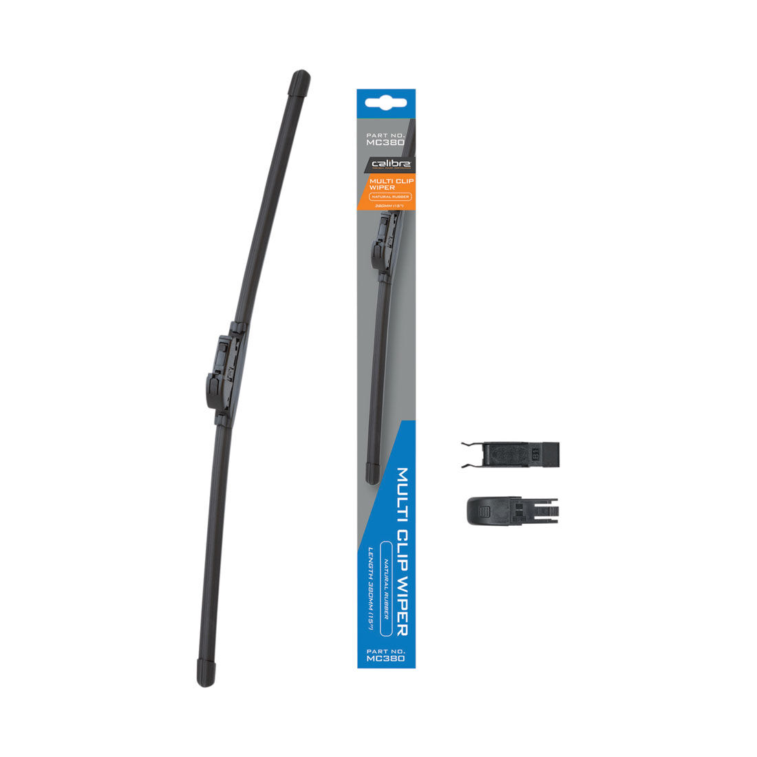 Calibre Multi-Clip Wiper Blade 380mm (15") Single - MC380, , scaau_hi-res