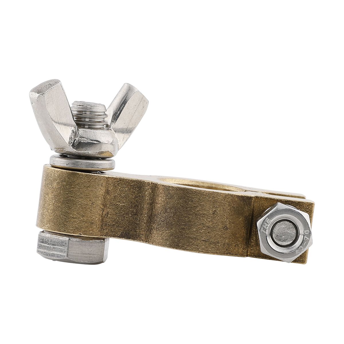 Century Battery Terminal, Forged Brass, Wingnut Type - Negative, , scaau_hi-res