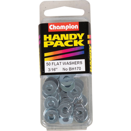 Champion Handy Pack Steel Flat Washers BH170, 3/16", , scaau_hi-res