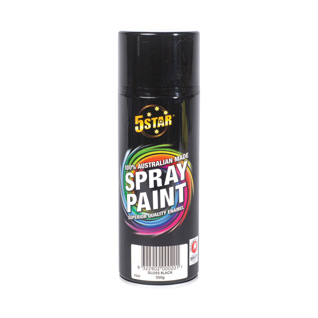 5 Star Enamel Spray Paint Gloss Black 250g Supercheap Auto