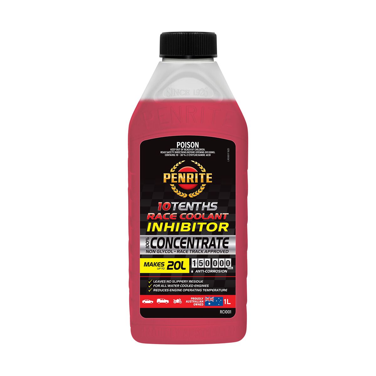 Penrite 10Tenths Race Inhibitor Concentrate Coolant - 1L, , scaau_hi-res