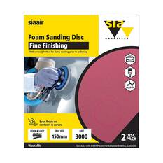 SIA Abrasives 150mm Foam Sanding Disc, 7940 Series, No Hole, 2000 Grit, 2 Pack, , scaau_hi-res