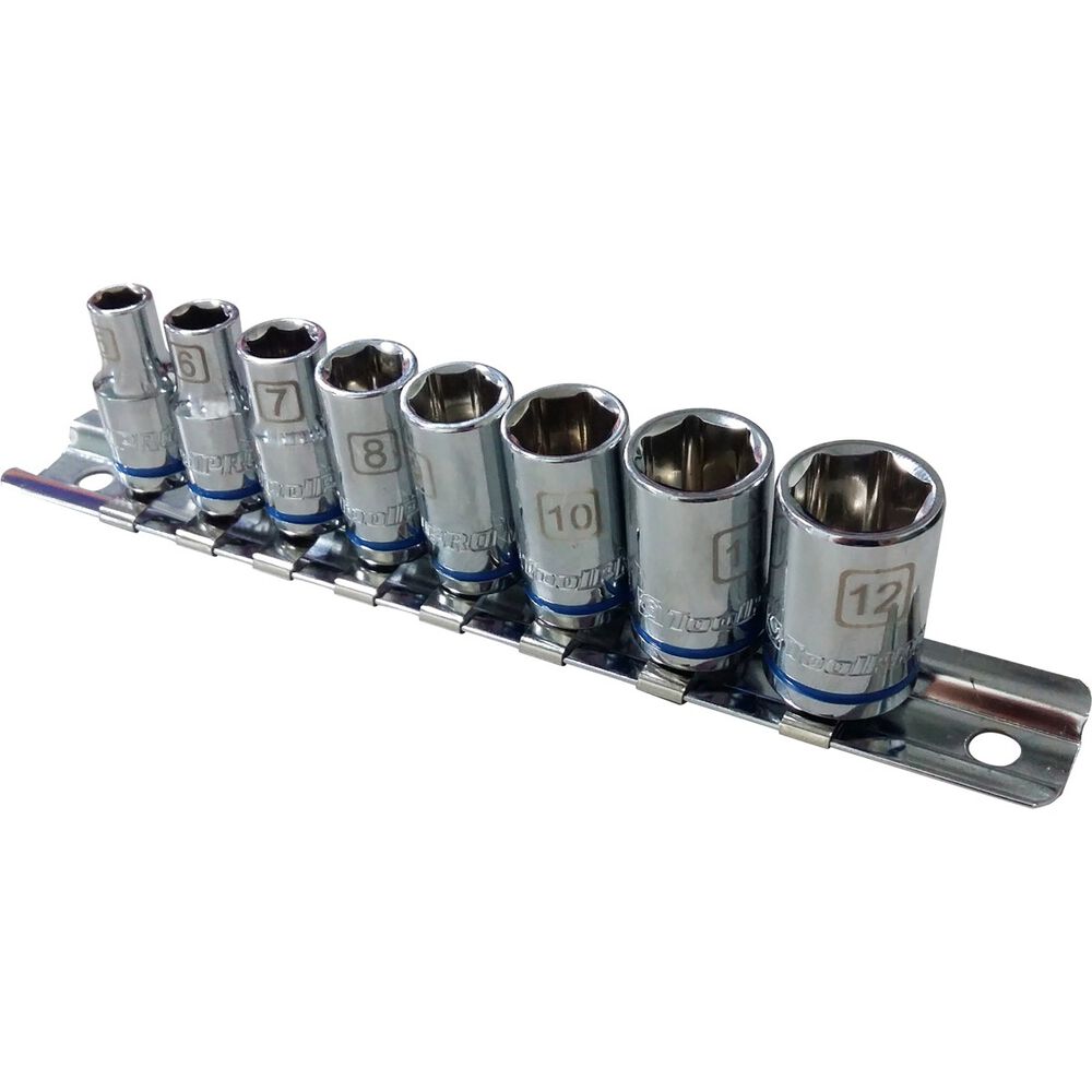 ToolPRO Socket Rail Set 1/4" Drive Metric 8 Piece Supercheap Auto