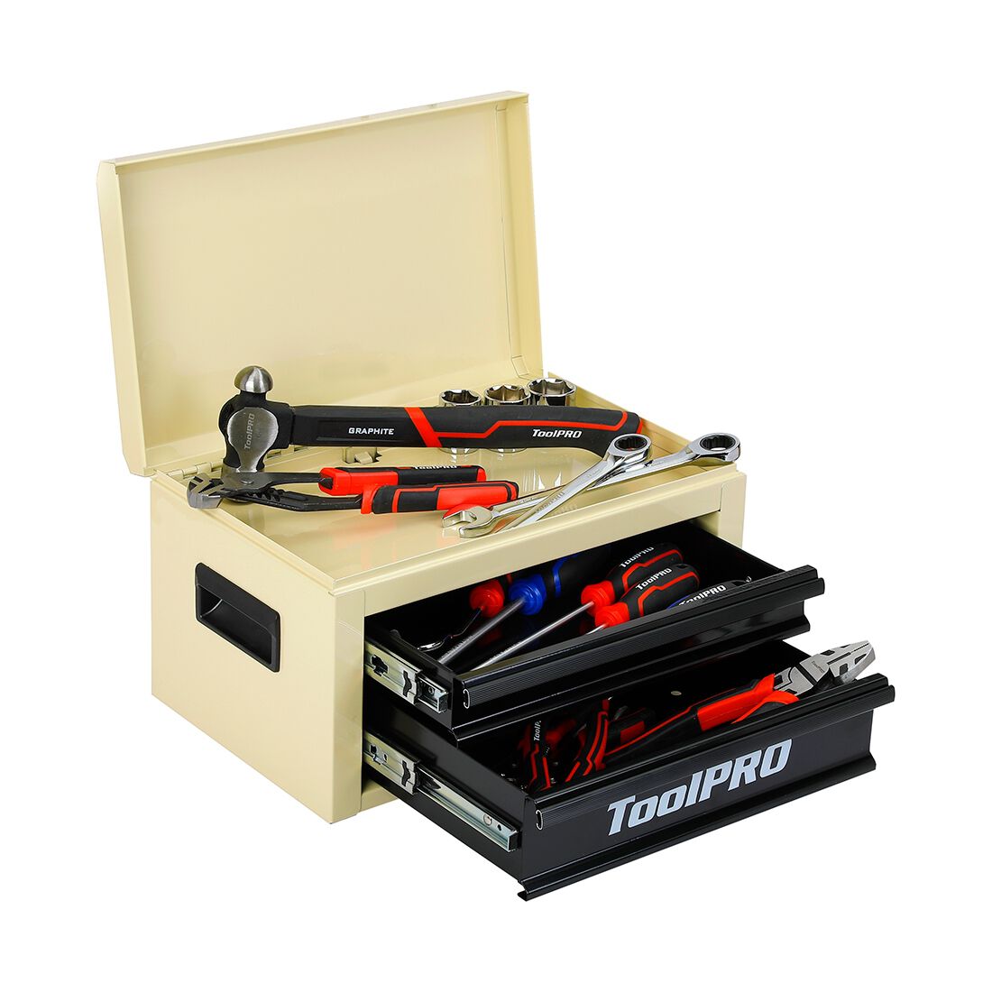 ToolPRO 15" Heavy Duty Mini Tool Chest Beige, , scaau_hi-res