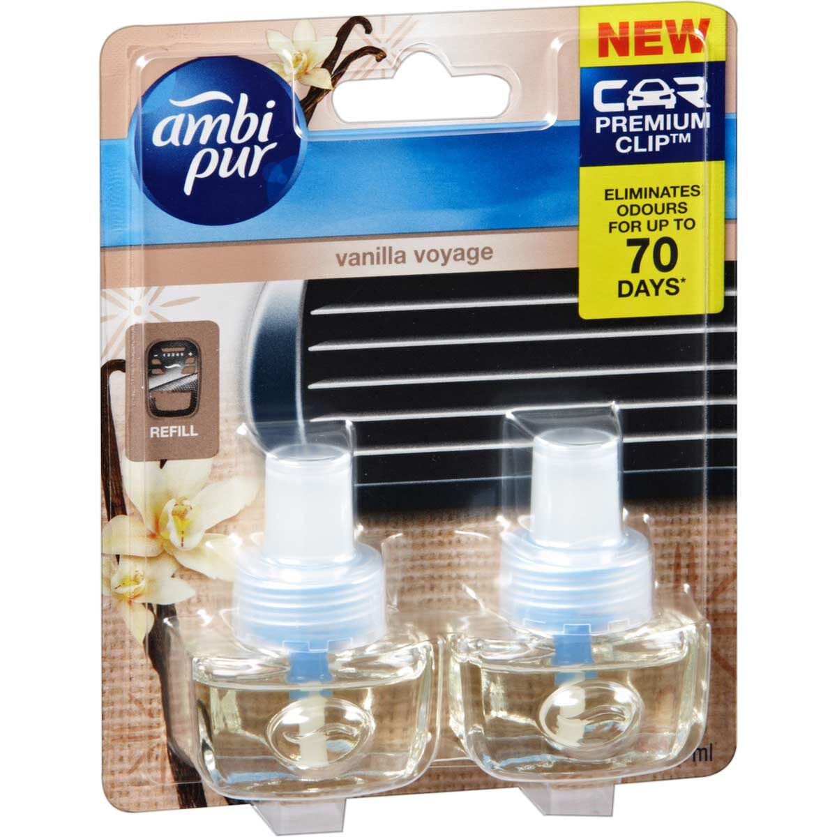Ambi Pur Air Freshener Refill - Vanilla Voyage, 2 Pack, , scaau_hi-res