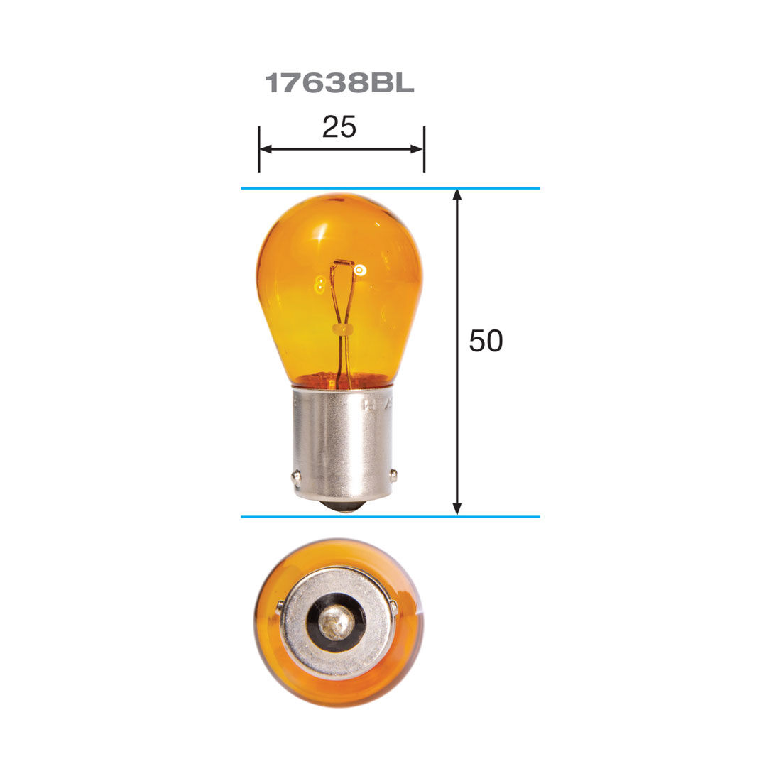 Narva Automotive Globes - Amber Indicator, 12V, 21W, BAU15S, , scaau_hi-res