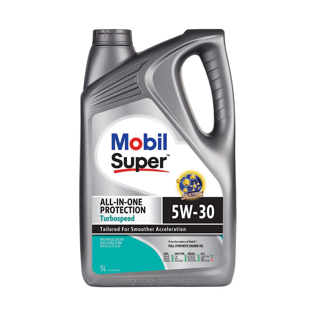 Mobil Super All-In-One Protection Turbospeed Engine Oil 5W-30 5 Litre, , scaau_hi-res