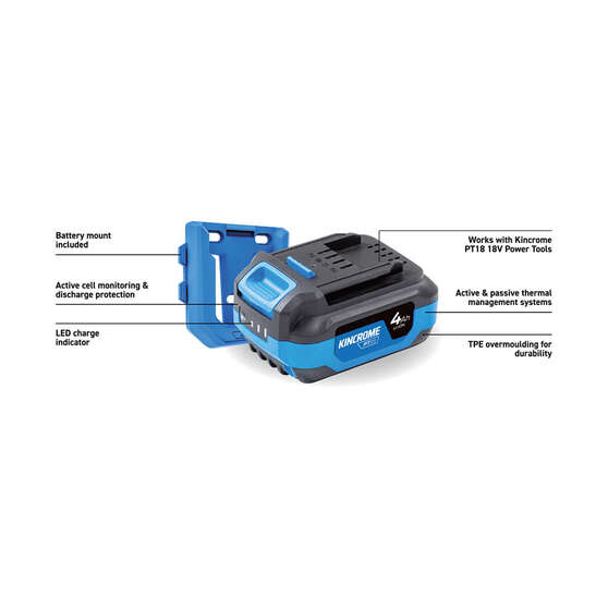 Kincrome PT18 18V 3 Piece Brushless Drill, Driver & Grinder Kit 4.0Ah, , scaau_hi-res