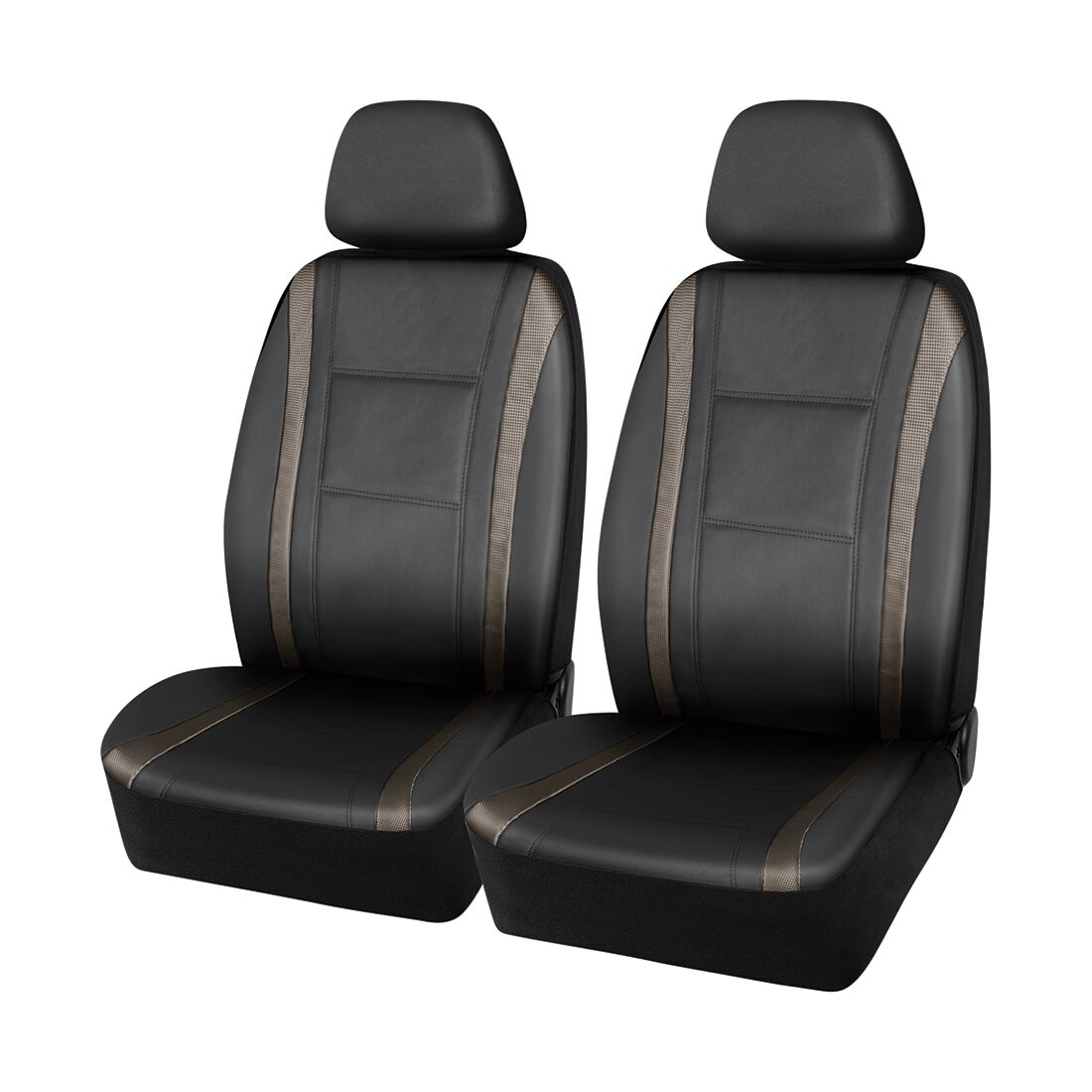 SCA Seat Cover Sports Black Metallic Leather Look, Adjustable Headrests, Airbag Compatible, Size 30A, , scaau_hi-res