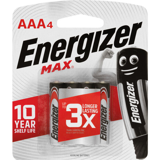 Energizer Max AAA Batteries - 4 Pack, , scaau_hi-res