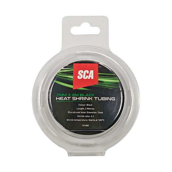 SCA Heat Shrink Tubing 7mm x 2m - Black, , scaau_hi-res