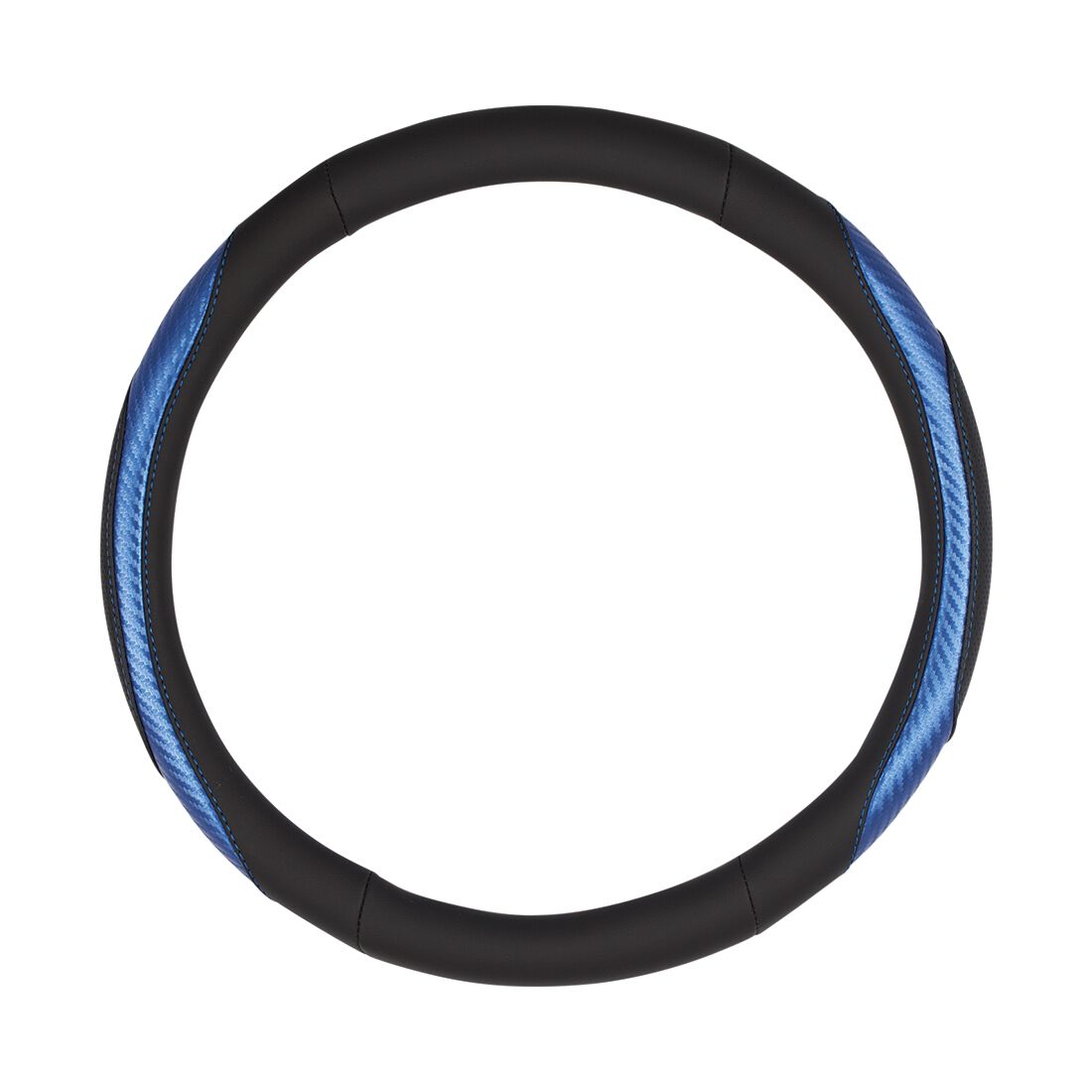 SCA Steering Wheel Cover Sports Leather Look Black & Blue, , scaau_hi-res