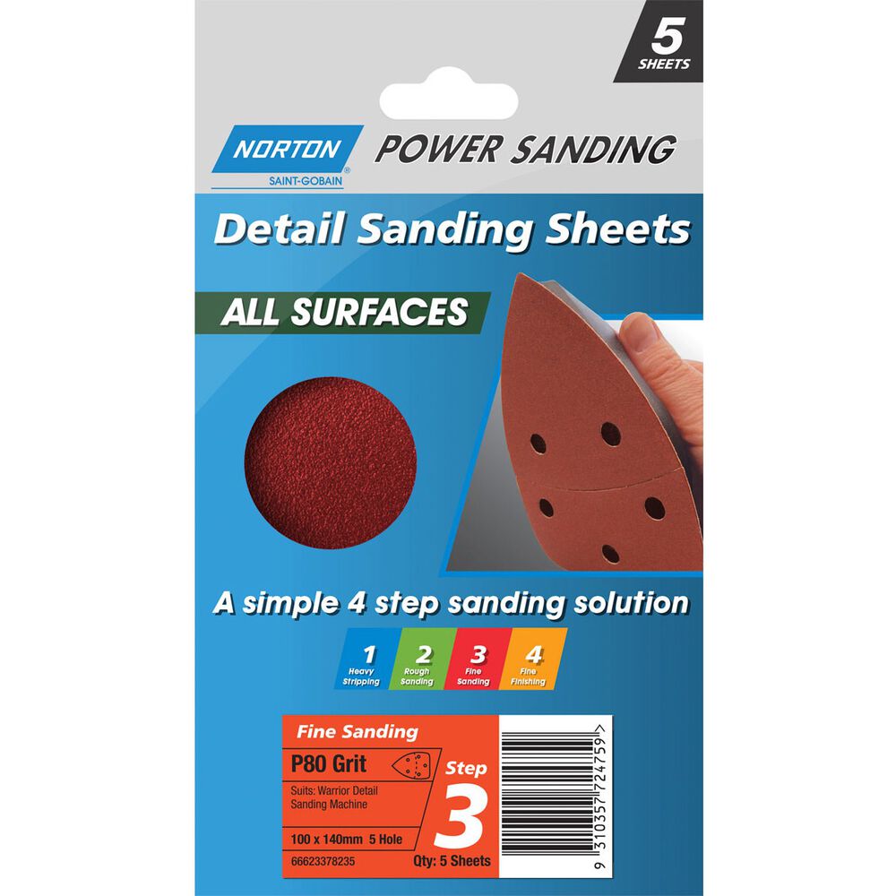 Norton Detail Sander 80 Grit Supercheap Auto