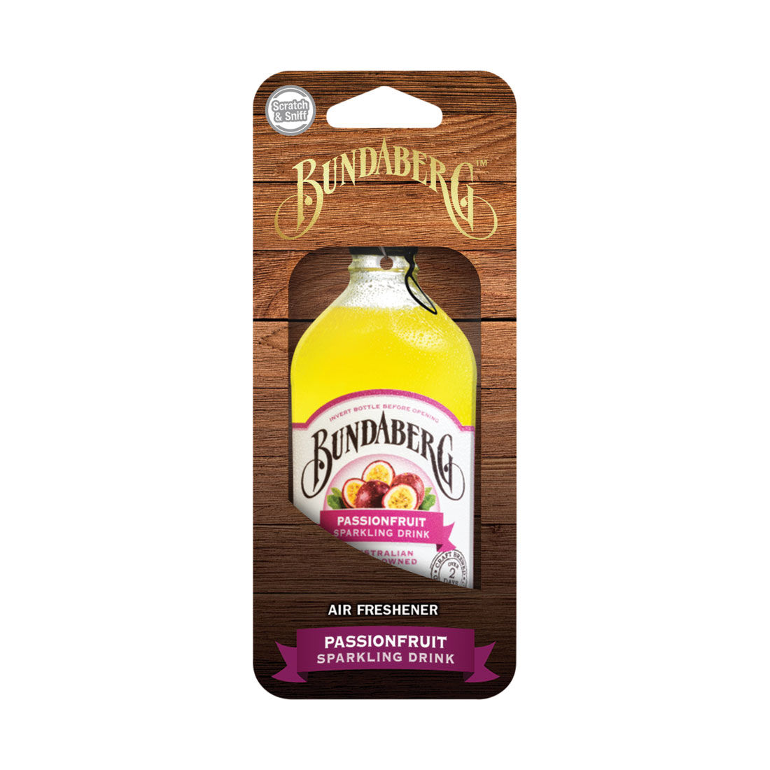 Bundaberg Carded Air Freshener - Passionfruit, , scaau_hi-res
