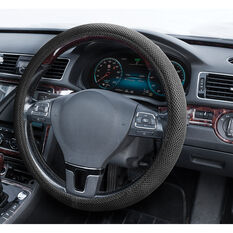 SCA Steering Wheel Cover - Mesh, Black, 380mm diameter, , scaau_hi-res