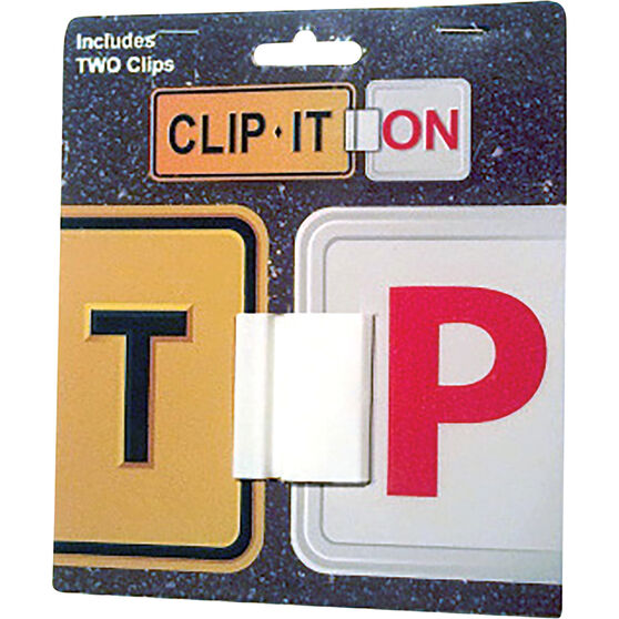 Clip It On White Standard Plate Clips, , scaau_hi-res