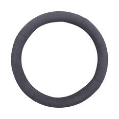 SCA Suede Velour Steering Wheel Cover Charcoal 380mm Diameter, , scaau_hi-res
