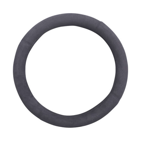 SCA Suede Velour Steering Wheel Cover Charcoal 380mm Diameter, , scaau_hi-res