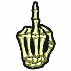 Hot Stuff Stickers Bony Finger, Vinyl, , scaau_hi-res