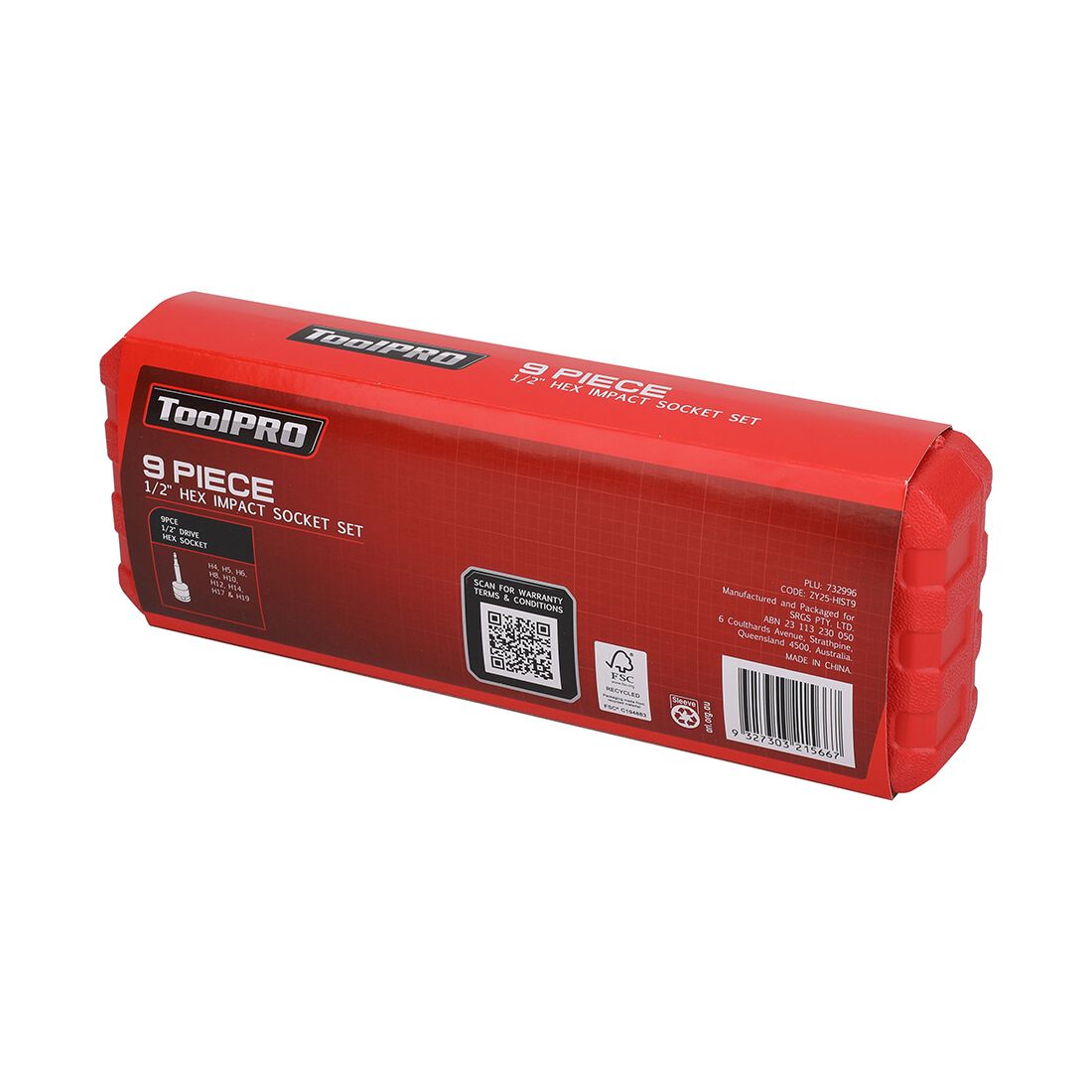 ToolPRO Impact Socket Set 1/2" Drive Torx 9 Piece, , scaau_hi-res