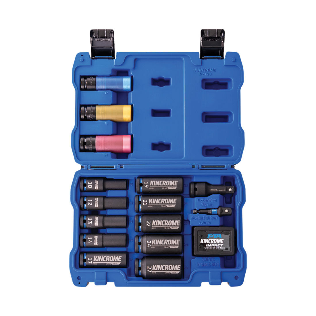 Kincrome 48 Piece 1/2" Dr Deep Impact Socket & Bit Set, , scaau_hi-res