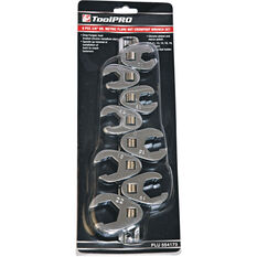 ToolPRO Spanner Set 3/8" Drive Metric Crows Foot Flare Nut 8 Piece, , scaau_hi-res