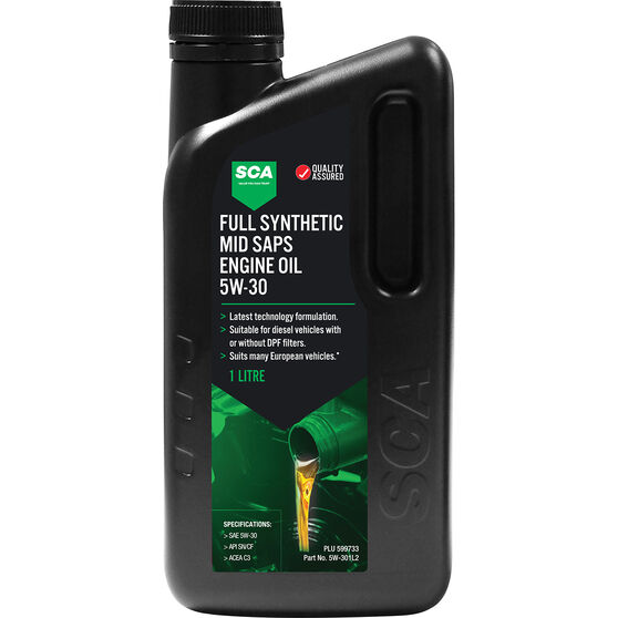SCA Full Synthetic Engine Oil C3 5W-30 1 Litre, , scaau_hi-res