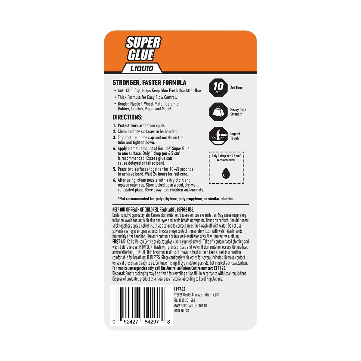Gorilla Superglue 3G 1 Pack, , scaau_hi-res