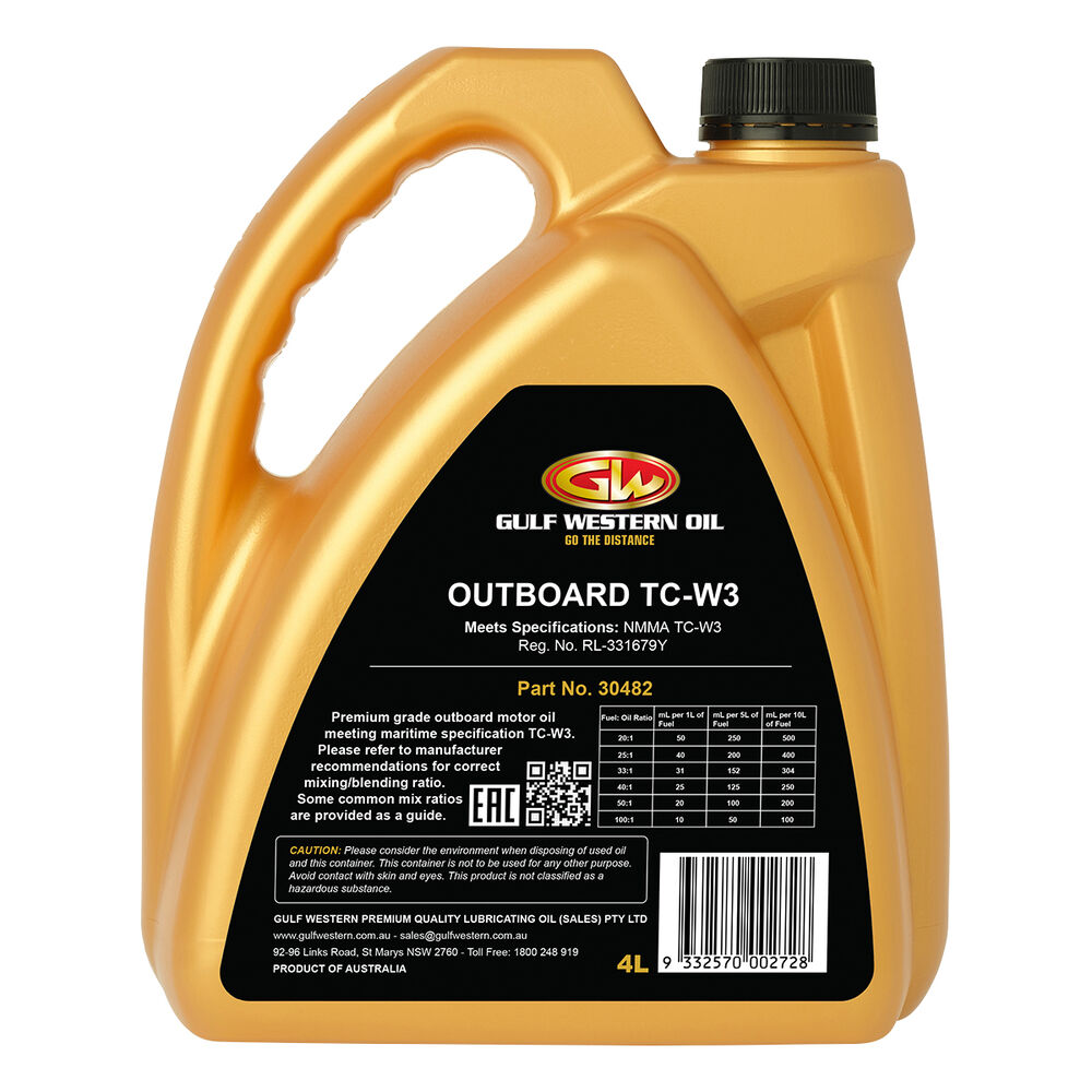 Gulf Western Outboard Oil 2 Stroke, 4 Litre Supercheap Auto