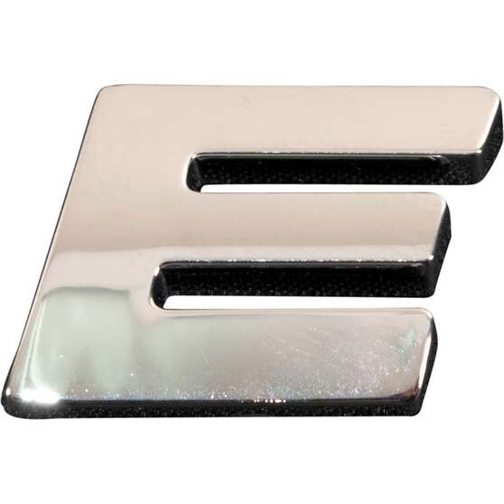 SCA 3D Chrome Badge Letter E, , scaau_hi-res